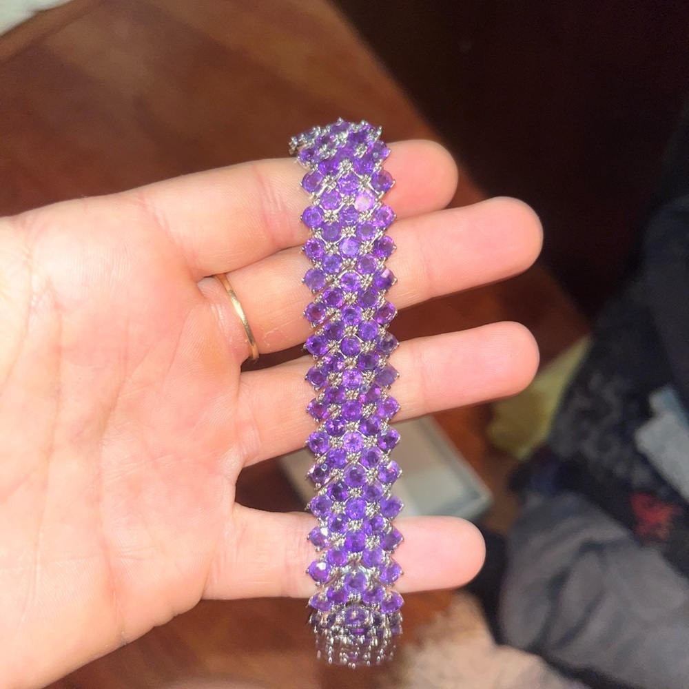 Amethyst Sterling Silver Bracelet